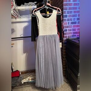 Dusty Blue Flower girl dress